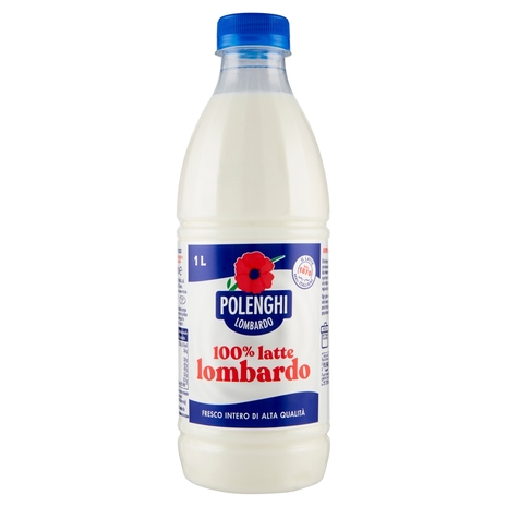 Polenghi Lombardo 100% latte lombardo Fresco Intero di Alta Qualità 1 Litro